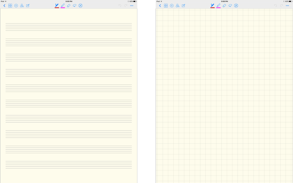 Here are two of my most-used default GoodNotes templates. 